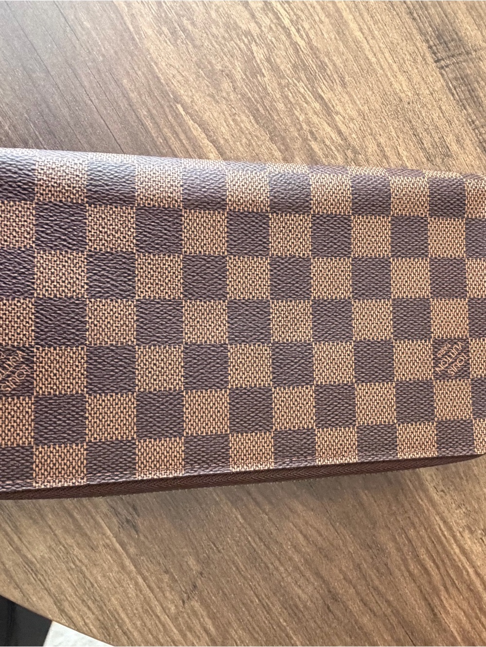 Louis Vitton Damier Ebene Zippy Organizer Wallet Authentic